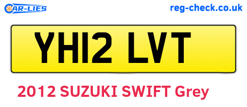 YH12LVT are the vehicle registration plates.