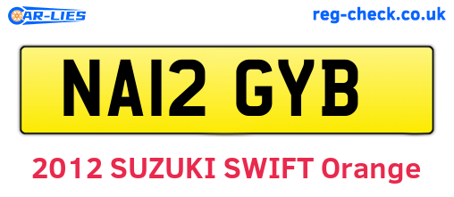 NA12GYB are the vehicle registration plates.