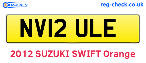NV12ULE are the vehicle registration plates.