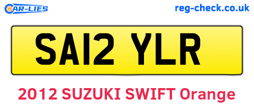 SA12YLR are the vehicle registration plates.