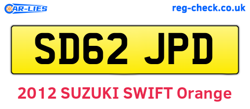 SD62JPD are the vehicle registration plates.