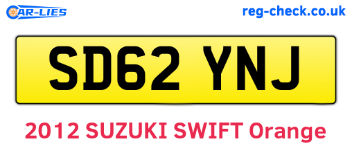 SD62YNJ are the vehicle registration plates.