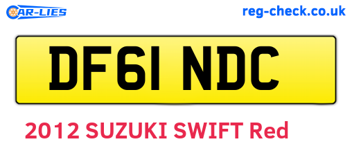 DF61NDC are the vehicle registration plates.