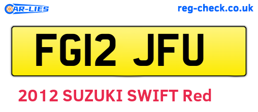 FG12JFU are the vehicle registration plates.