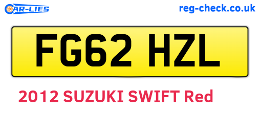 FG62HZL are the vehicle registration plates.