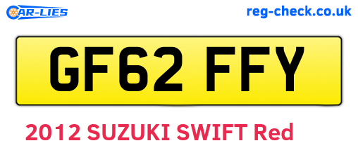GF62FFY are the vehicle registration plates.