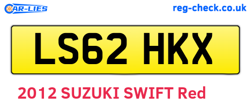 LS62HKX are the vehicle registration plates.