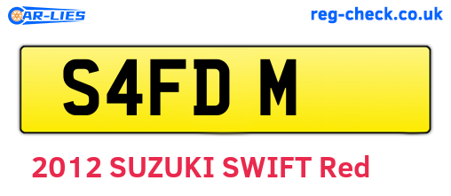 S4FDM are the vehicle registration plates.