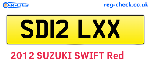 SD12LXX are the vehicle registration plates.