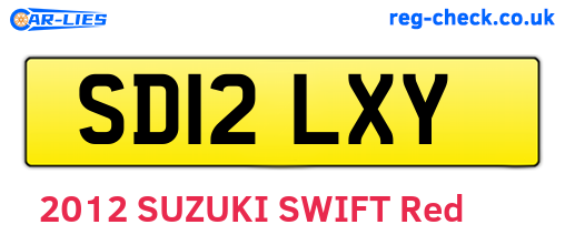 SD12LXY are the vehicle registration plates.
