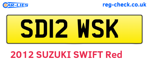 SD12WSK are the vehicle registration plates.
