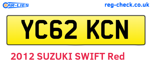YC62KCN are the vehicle registration plates.