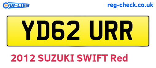 YD62URR are the vehicle registration plates.