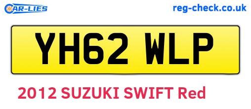 YH62WLP are the vehicle registration plates.