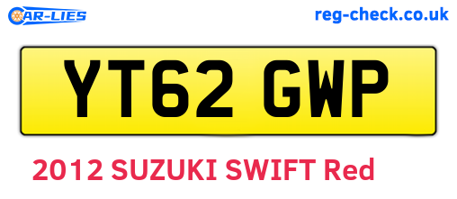 YT62GWP are the vehicle registration plates.
