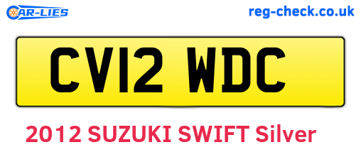 CV12WDC are the vehicle registration plates.