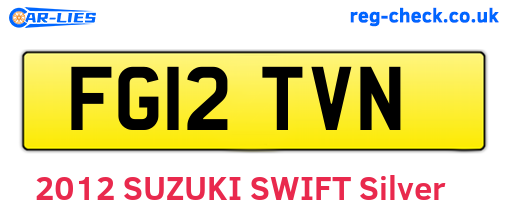 FG12TVN are the vehicle registration plates.