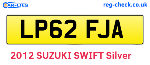 LP62FJA are the vehicle registration plates.