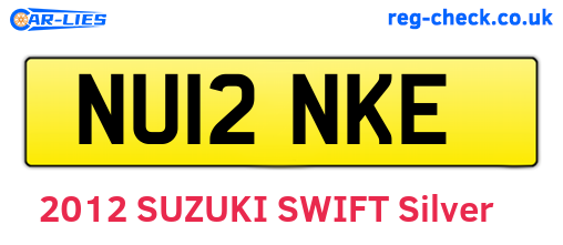NU12NKE are the vehicle registration plates.