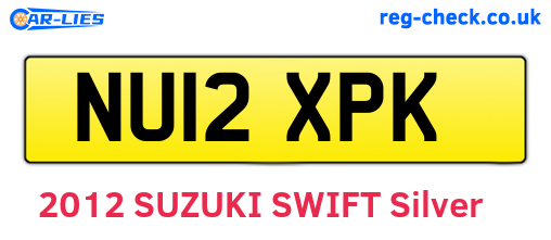 NU12XPK are the vehicle registration plates.