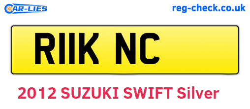R11KNC are the vehicle registration plates.