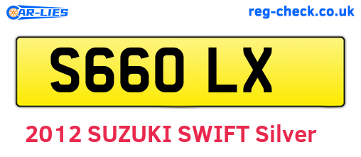 S66OLX are the vehicle registration plates.