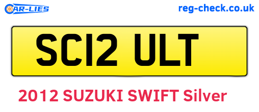 SC12ULT are the vehicle registration plates.