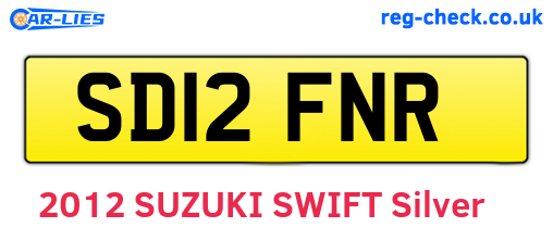 SD12FNR are the vehicle registration plates.