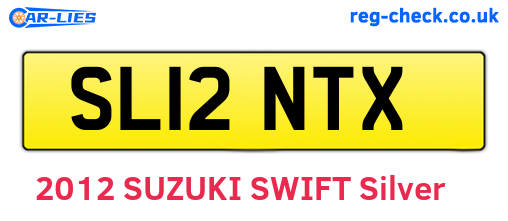 SL12NTX are the vehicle registration plates.