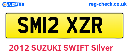 SM12XZR are the vehicle registration plates.