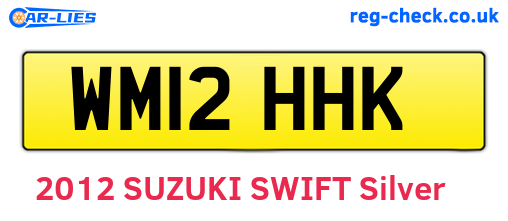 WM12HHK are the vehicle registration plates.