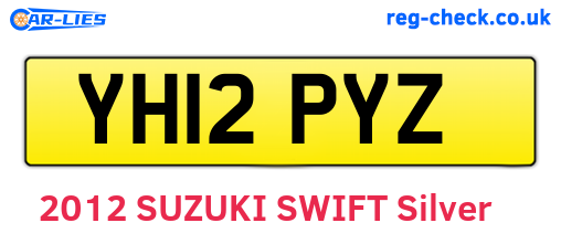 YH12PYZ are the vehicle registration plates.