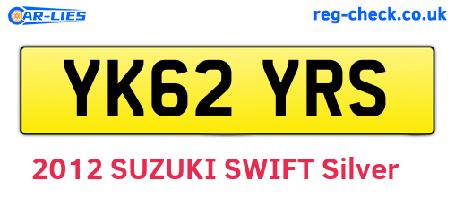 YK62YRS are the vehicle registration plates.