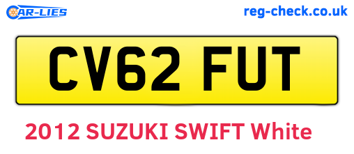 CV62FUT are the vehicle registration plates.