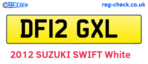 DF12GXL are the vehicle registration plates.