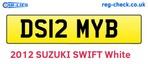 DS12MYB are the vehicle registration plates.