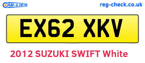 EX62XKV are the vehicle registration plates.
