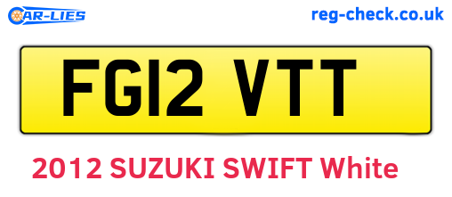 FG12VTT are the vehicle registration plates.