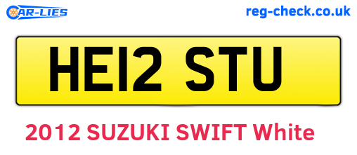HE12STU are the vehicle registration plates.