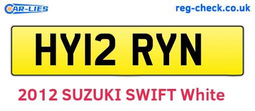 HY12RYN are the vehicle registration plates.