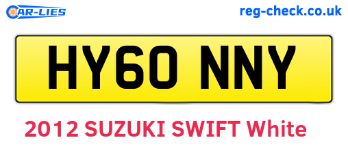 HY60NNY are the vehicle registration plates.
