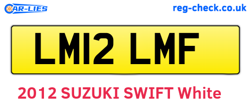 LM12LMF are the vehicle registration plates.