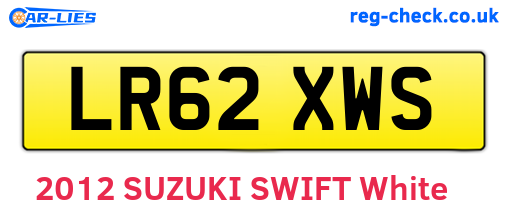 LR62XWS are the vehicle registration plates.