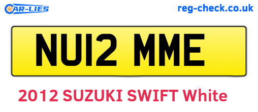 NU12MME are the vehicle registration plates.