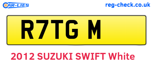 R7TGM are the vehicle registration plates.