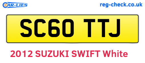 SC60TTJ are the vehicle registration plates.