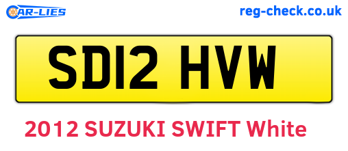 SD12HVW are the vehicle registration plates.