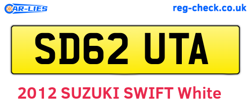 SD62UTA are the vehicle registration plates.