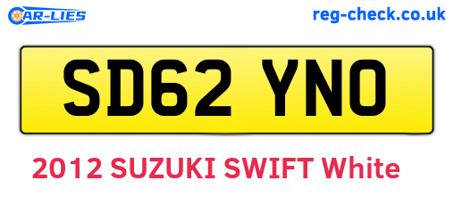SD62YNO are the vehicle registration plates.