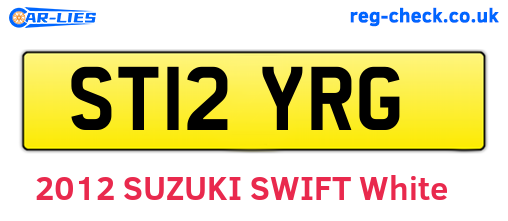 ST12YRG are the vehicle registration plates.